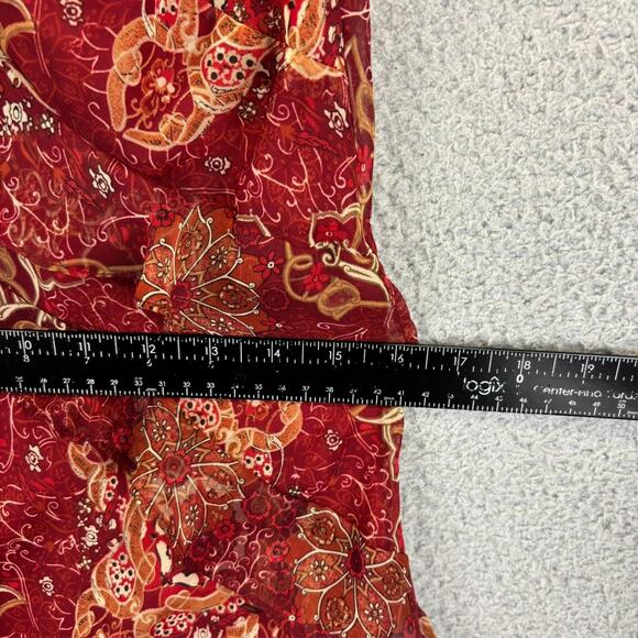 Y2k Dress Sz 8 Fairy Coquette Sheer Floral Stretch Ruffle Feminine Romantic VTG - Picture 9 of 13